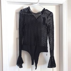 Lulu's black lace bodysuit size M